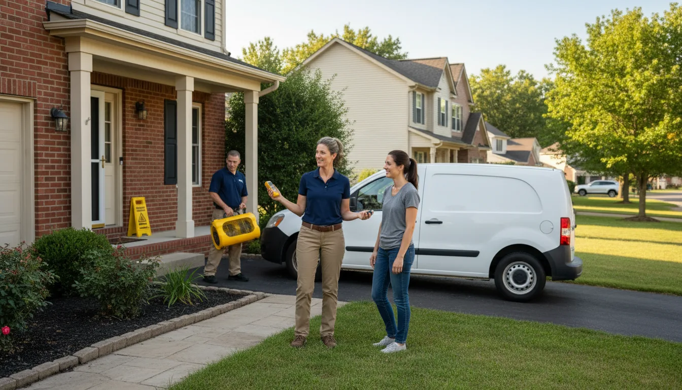Residential water damage restoration in Icard, NC
